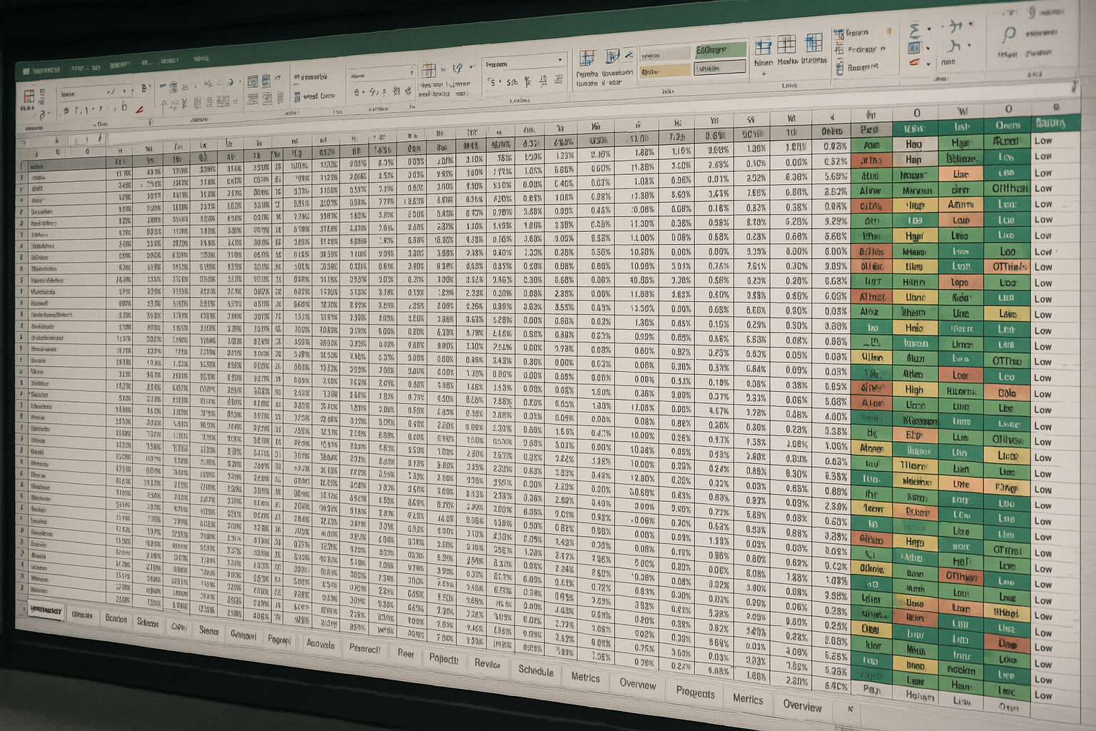 Massive security operations spreadsheet illustrating SIEM cost math