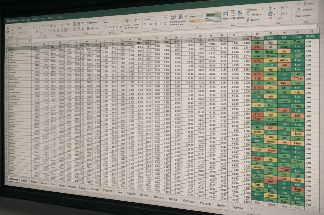 Massive security operations spreadsheet illustrating SIEM cost math